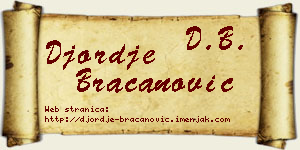 Đorđe Bracanović vizit kartica
